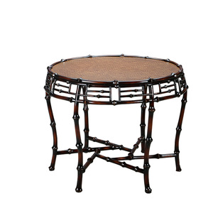 <b>Bamboo</b> Tang Style Drum <b>Table</b> Round Coffee <b>Table</b> Handmade Chinese Design Guizhou Origin - Product Image 5