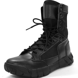 DSF21 716 Tactical <b>Boot</b> Black Leather Zipper Outdoor All Seasons Waterproof <b>Hiking</b> Shoe - Product Image 5