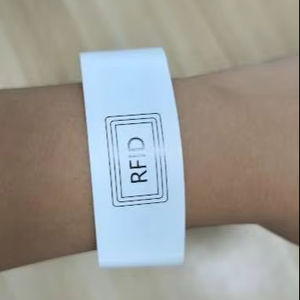 <span class=keywords><strong>Tag</strong></span> gelang Rumah Sakit RFID sekali pakai laris Logo kustom kontrol akses identifikasi pasien pita <span class=keywords><strong>ID</strong></span> medis HF - Product Image 1