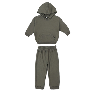Bán Buôn Mùa Thu Và Mùa Đông Hoodie Set <span class=keywords><strong>Toddler</strong></span> Cậu Bé Và Cô Gái Pháp Terry Trùm Đầu Áo Trẻ Em Bên Ngoài Trang Phục - Product Image 5