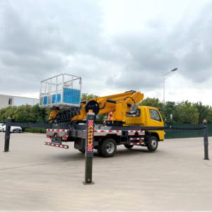 Fabrikpreis 32m Neue <span class=keywords><strong>Diesel</strong></span> Manuelle LKW-Montierte Hydraulische Teleskop-Hubarbeitsbühne für Höhenarbeiten Schneller Versand - Product Image 2