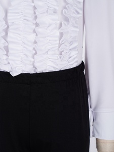 Conjunto de Ropa de Baile de Salón para Niños, Camisa con Volantes y Pantalones Acampanados, Traje para Competencia de Baile Latino - Product Image 4