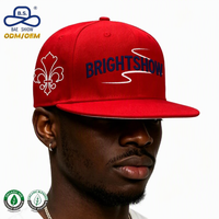 Casquette de baseball à visière plate, style hip-hop urbain, rouge, avec impression de lettres personnalisée, pour fêtes et toutes occasions, de la marque Hat Factory Fashion