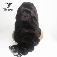 Wig Grosir Wig Alami Brasil Wig Rambut Manusia Renda Depan Yexin Virgin Wig Rambut Peru untuk Wanita Hitam Gelombang Tubuh