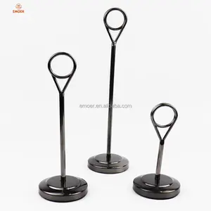 EMOER black stainless steel 12 inch Table Card Holder