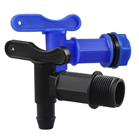 Robinet de fût en plastique 3/4 po avec joint EPDM, matériaux conformes FDA, raccord NPT pour fûts en plastique de plusieurs gallons