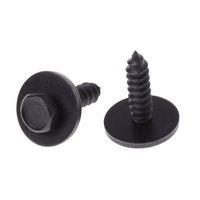Vis de retenue de boulon noir jupes de vis, bouclier lâche captif rondelle vis à tête hexagonale pour revêtement d'aile vis sous le couvercle