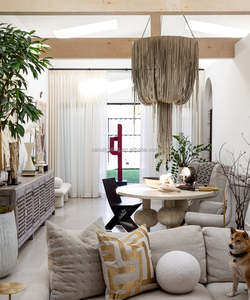 Vòng nhím da đèn chùm tùy chỉnh lớn Da Tua Đèn mặt dây chuyền cho sảnh tiền sảnh hiện đại biệt thự khách sạn - Product Image 6