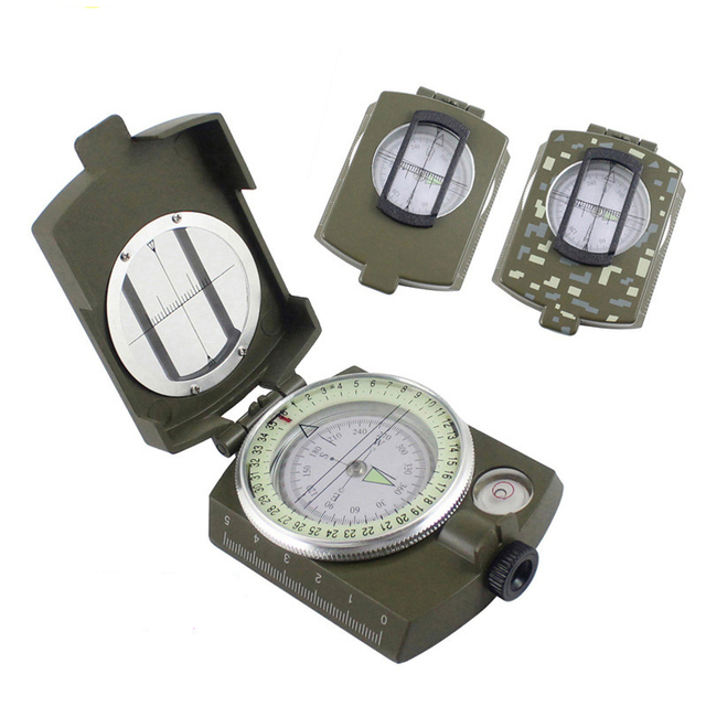 ABS Shell Multi-Functional American-Style Compass Outdoor Camp High-Precision Green Colour North-Seeking Pointer Dial Waterproof