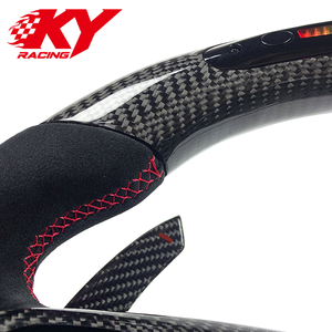Volant sport en cuir LED en fibre de carbone personnalisé, adapté aux Mercedes Benz GLA GLE GLS SL A45 E63 S65 AMG GT W205 - Product Image 2