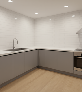 Armadietto da Parete Bianco Stile Shaker Sunique Sydney 18x36x12 Pollici, 1 Anta 2 Ripiani, Membrana PVC MDF, Mobile da Cucina Moderno - Product Image 2