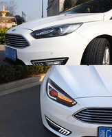 Para Ford Focus 2015-2017 LED faros 35W lámpara de coche de plástico con DRL y señal móvil