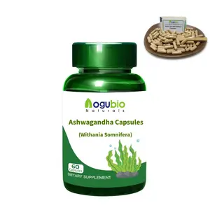 有机素食Ashwagandha提取物胶囊OEM自有品牌500毫克草药补充剂天然Ashwagandha胶囊