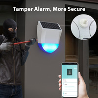Capteur intelligent Android WiFi/Zigbee Alarmes sonores et lumineuses extérieures Protection solaire contre la pluie/le soleil Alimenté par batterie/électricité Contrôle par application
