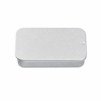 Boîte en métal coulissante en fer blanc mat avec logo personnalisé imprimé pour emballage de bonbons à la menthe, parfum solide, baume à lèvres, maquillage