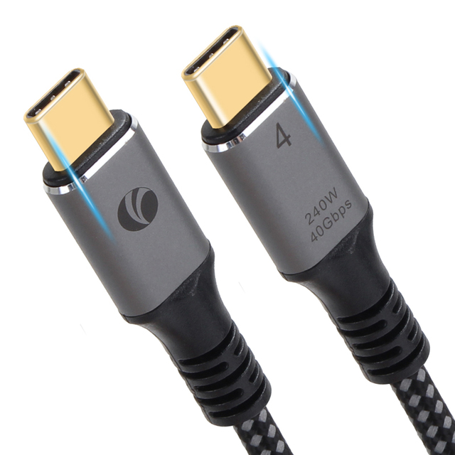 USB4 Cable 48V 5A 240W PD3.1 Fast Charging 40Gbps 5K 60Hz for Tablets Laptops USB C to USB C Cable