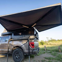 Tienda de Campaña para Techo de Auto de 270 Grados, Impermeable, con Marco de Aluminio, para las Cuatro Estaciones, Apertura Automática Rápida, Tipo de Soporte Recto, para Exteriores