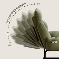 Fauteuil inclinable de bureau, lit pliant, fauteuil de détente à domicile, fauteuil inclinable à double usage, fauteuil de bureau, canapé paresseux, design moderne, métal
