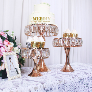 Wedding Props Trang Trí Bánh Sắt Đứng Trang Trí Nội Thất Đảng Crystal Tray Kim Loại Tráng Miệng Hiển Thị Bảng - Product Image 3