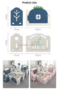 Vsuch Trẻ Em Hàng Rào Chơi Bút Lớn Trong Nhà Công Viên Trượt Đu Dễ Thương Gấu Gấp Đầy Màu Sắc Nhựa Cho Phòng Ngủ Phòng Khách Nhà Phòng Tập Thể Dục Sử Dụng - Product Image 4