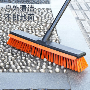 Outdoor Long Handle Floor <b>Brush</b> 48cm Stiff Bristle For Courtyard Cleaning - Product Image 2