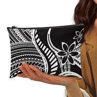 Dompet Koin Lipat Ringan Tanpa Berat Desain Tribal Elei Polinesia Kustom, Fashionable, dan Personalisasi dengan MOQ Rendah (1 buah)