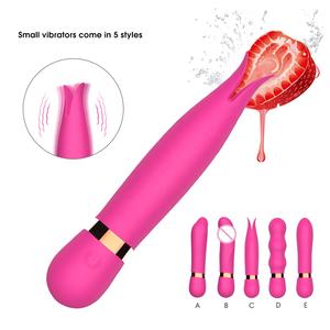 Kleine USB wiederauf ladbare 5 verschiedene Arten Mini leistungs starke <span class=keywords><strong>Dildo</strong></span> Mastur bator vibrierende Kitzler Vibrator für weibliche Paar männlich am besten - Product Image 2