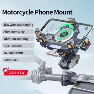Lanparte Nouveau <span class=keywords><strong>Support</strong></span> de téléphone de moto à chargement sans fil 15W Anti-vol <span class=keywords><strong>Support</strong></span> de téléphone de moto pour guidon - Product Image 5