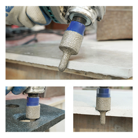 LARIX personnalisé ODM OEM M14 mèche de routeur à filetage diamant noyau de perceuse à doigt pour agrandir les trous de meulage foret central en pierre de carrelage