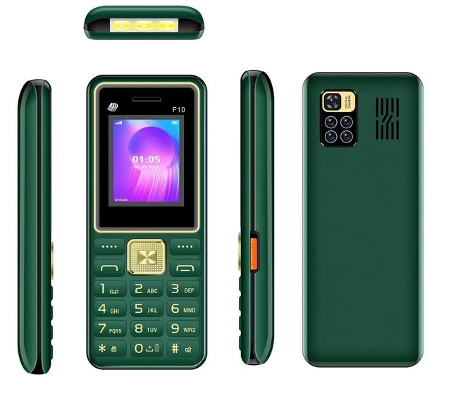 Cheap 1.8inch F10 2g Feature Phone with Keypad Mobile From China Factory Three Triple 3 Sim Card and Three Standby Cell Phone