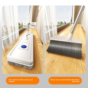 Set sapu pembersih rumah tangga 2-in-1, sapu penyapu wol lembut ajaib, sapu penebal penambah debu Toilet, penyeka bulu - Product Image 5