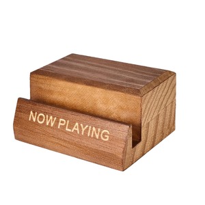 Support en bois pour disques vinyles, design minimaliste, pour magazines, cartes postales, photos, bloc-notes, et notes autocollantes de bureau. - Product Image 3
