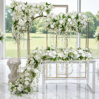 Décoration Florale de Table pour Mariage, Guirlandes Rondes de Fleurs de Lys Suspendues pour Arrière-plan Féerique, Décoration Extérieure
