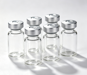 Frascos de vidrio borosilicato transparente con tapa metálica plateada, envasados en bandeja de espuma, mini botellas de vidrio herméticas para almacenamiento de polvo y muestras sólidas - Product Image 4