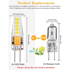 Ampoules LED G4 Mini pour le commerce extérieur, AC/DC12V 2W, <span class=keywords><strong>ampoule</strong></span> LED intelligente AC 80, douille à interrupteur SMD2835 360 degrés pour lustre - Product Image 6