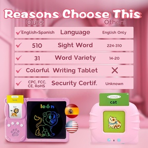 Tarjetas de Memoria Inglés-Español para Niños de 3 a 12 Años, Pizarra de <span class=keywords><strong>Dibujo</strong></span> y Escritura para Niños Pequeños, Juguetes Sensoriales para Niños con Autismo - Product Image 6