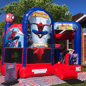 Château gonflable commercial STARFUNS avec toboggan, en PVC, certifié CE, comprenant un souffleur et des kits de réparation - Product Image 3