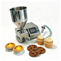 Machine de remplissage commerciale en acier inoxydable à écran tactile avec pistolet manuel pour tartelettes aux œufs, biscuits, cupcakes, crème, confiture, pâtisserie