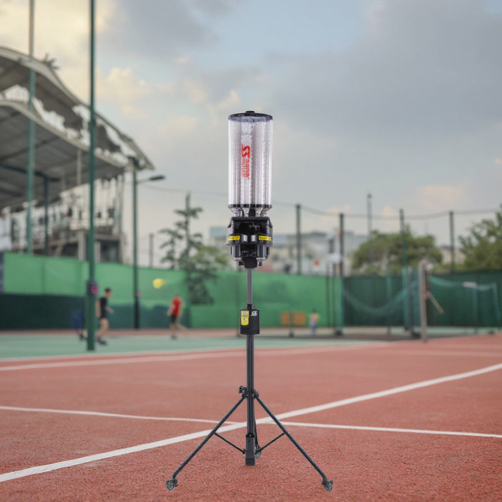 SIBOASI Tragbarer Badminton Trainer Übungs roboter Neueste Version Einstellbarer Federball-Shooter Outdoor-Sporta us rüstung****^^^^ https://www.siboasi.com