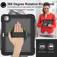 Housse de protection robuste de qualité industrielle B2B avec sangle de maintien et protection à 360° °   Support rotatif pour iPad Pro 13, étui M4/M5 OEM