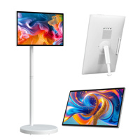 TV Pintar Portabel OFD 27 Inci Android 15 LED Putih dengan Speaker Terintegrasi HD1080 Mode Game DLNA Stand
