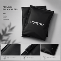 Sacs d'emballage pour vêtements personnalisés avec logo noir givré, vente en gros, fermeture éclair coulissante mate de luxe, emballage pour vêtements pour les grossistes en vêtements