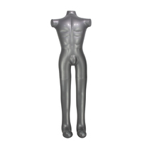 Mannequin de torse suspendu gris, Mannequin gonflable en plastique PVC