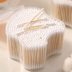 Hisopos de algodón al por mayor y personalizados, paquete de 500 unidades, hisopos de algodón absorbentes desechables, hisopos de algodón de doble punta para belleza y limpieza diaria - Product Image 2
