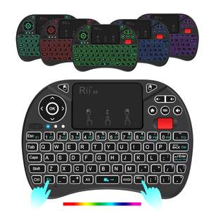 Rii X8 Wireless Mini <b>Keyboard</b> With Touchpad Mouse Combo RGB Backlit 2.4GHz For TV Smart Box Laptop French Layout - Product Image 3