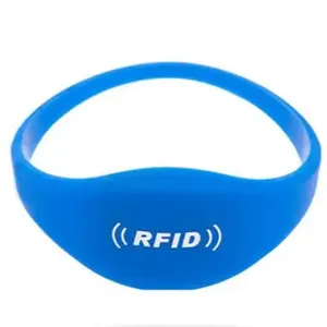 Good quality Adjustable Passive Silicone Customized Smart Proximity Bracelets Access Control Soft Silicone RFID Wristband