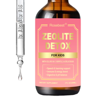 Complément Liquide Détoxifiant en Gouttes de Zéolite Micronisée Végétalienne Sans Sucre pour Enfants, Marque Privée OEM, avec Vitamines B12, D3 et C