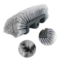 Brosse de nettoyage de voiture à flux continu de 12 pouces, perches télescopiques en aluminium alimentées en eau pour un rinçage facile et un lavage de véhicule sans rayures