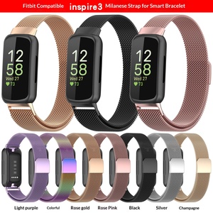 Bracelet de montre en métal à boucle magnétique Milanese Loop avec breloque pour <span class=keywords><strong>Inspire3</strong></span> - Product Image 6