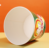 Seau à popcorn personnalisé avec logo imprimé, qualité alimentaire, jetable, pour poulet frit KFC, avec couvercle en papier